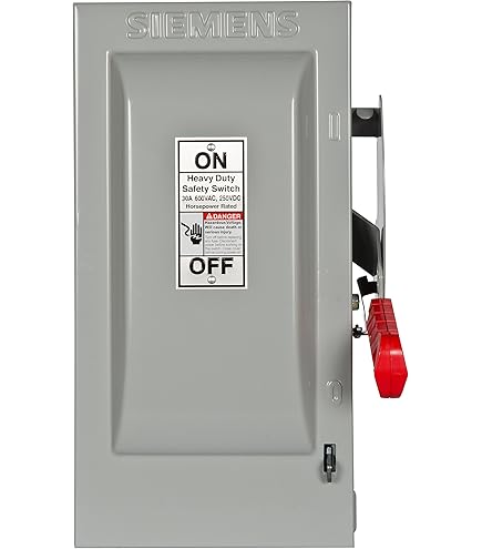 Siemens HF362NR 60-Amp 3 Pole 600-volt 4 Wire Fused Heavy Duty